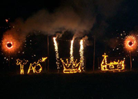 fire sculptures and wheels at Bishops Cannings 2007