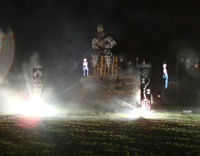 fire drawings with strobing flares